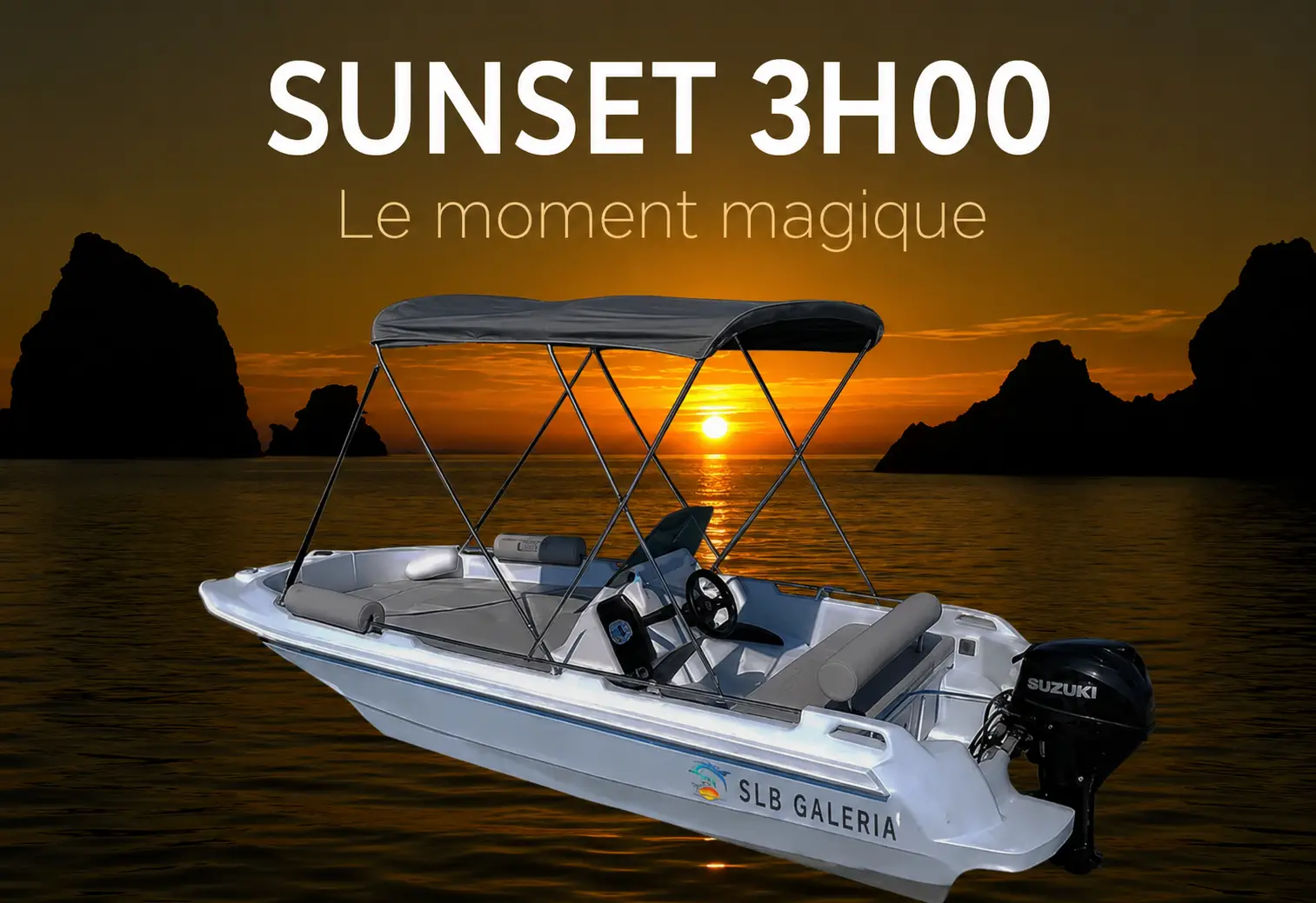 bateau coucher de soleil